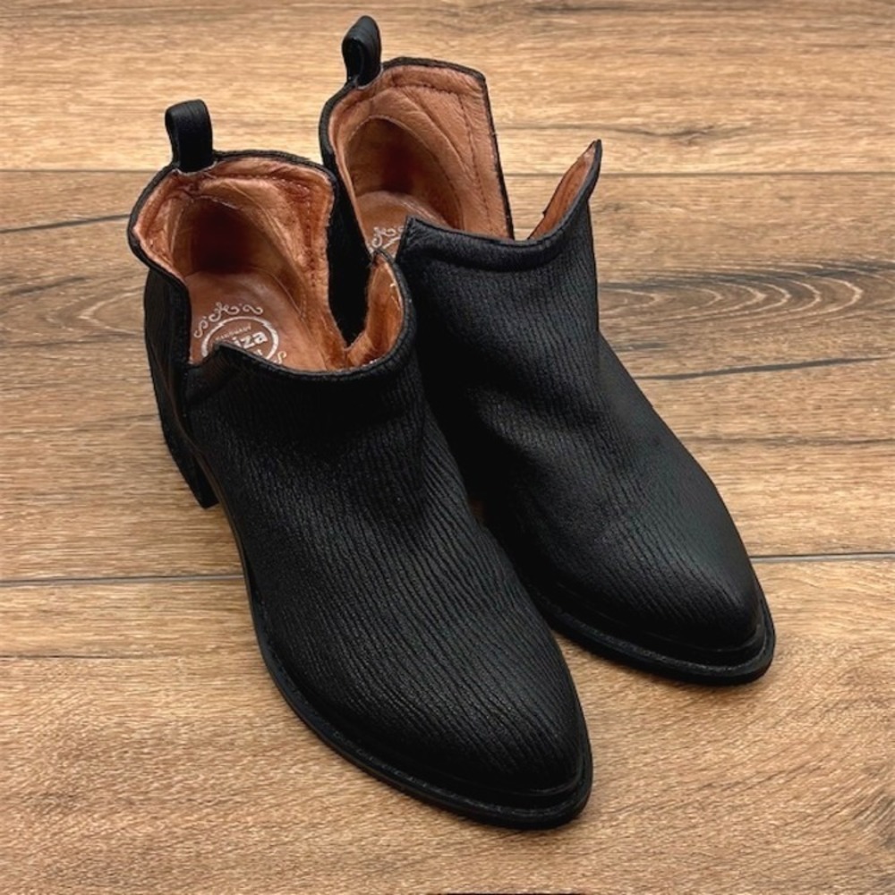 Jeffrey Campbell Fontana Women's‎ Size 6 Black Leather Ankle Booties Ibiza Last